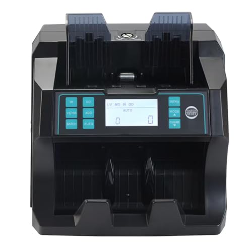 Qiokoith Money Counter Counterfeit Detector Machine Fake Money Detector Discriminator Denomination Money Counting Machine Fast and Easy to Use