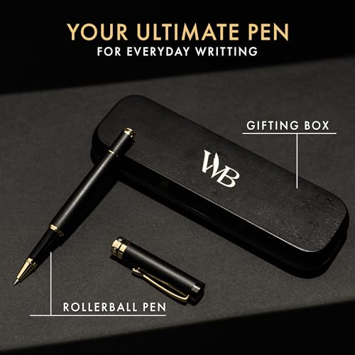 Wordsworth & Black Luxury Refillable Bamboo Wood Rollerball Pen for Writing