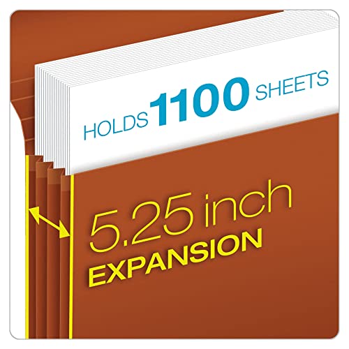 Globe-Weis/Pendaflex 100% Recycled File Wallets, 5.25-Inch Expansion, Elastic Cord Closure, Legal Size, Brown, 10-Count (73376R)