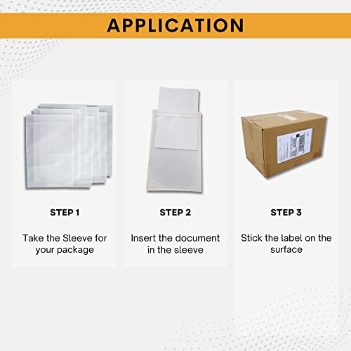 200 Pack 7"x10" Shipping Label Sleeves – Clear Self-Adhesive Packing Slip Pouches, Waterproof Packing List Envelopes – Ideal for Shipping Documents, Mailing Labels, Invoices & Packing Slips