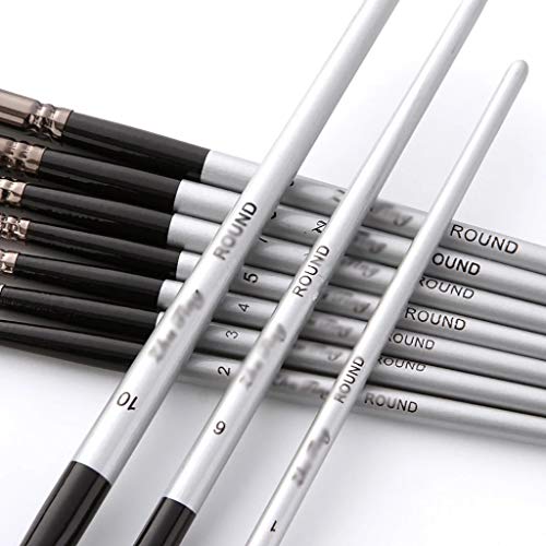 UOHLCX HBJWOV Paint Brushes 10pcs Artist Watercolor Painting Brushes Brush Oil Acrylic Flat&tip Paint Kit Paint Brushes for Oil Painting