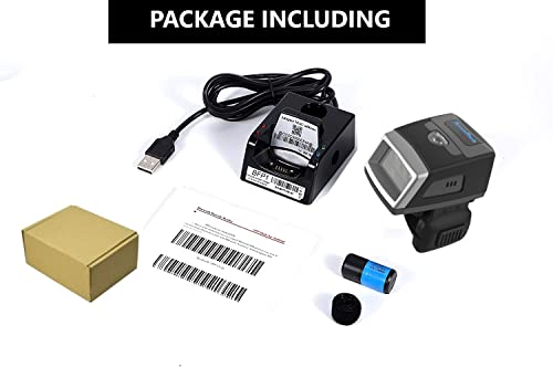 Posunitech EF02 Ring Barcode Scanner 2D Bluetooth NFC with Charging Base