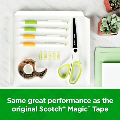 Scotch Magic Greener Tape, Invisible, 6 Tape Rolls with Dispensers, 3/4 in x 600 in, Home Office Supplies and School Supplies - 6123