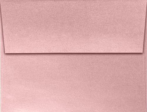 LUXPaper A2 Invitation Envelopes | Peel & Press | 4 3/8" x 5 3/4" | Misty Rose Metallic | 84lb. Text | 250 Qty