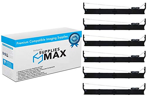 SuppliesMAX Compatible Replacement for Lexmark 4227/4227 Plus Formsprinter Series Black Printer Ribbons (6/PK) (84075)