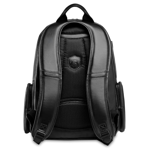 Nordweg Gramado Leather Laptop Backpack, 31 L, 2 Compartments, Black