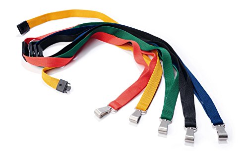 Durable Premium Breakaway Textile Lanyard, Unisex, Gold, 17", 10 Pack