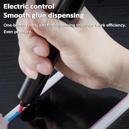 DOJBK Electric Dispenser Tools, Electric Liquid Glue Gun, Precise Glue Control and Drip Prevention, Automatic Back Suction, for LCD Screen Frame Bonding, Home Repairs