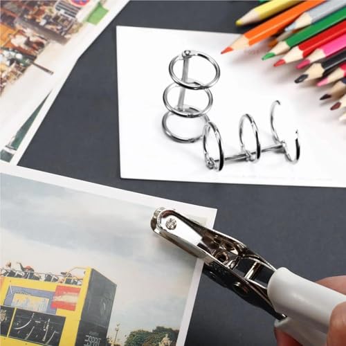 Binder Rings 50pcs Nickel 30mm Metal Binder Rings Loose Leaf Snap Ring for Document Organization Crafts Binding Supplies for DIY Travel Diary