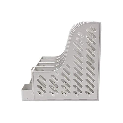 GVRMLDF Desktop 4 Section Magazine Plastic Holders Frames File Dividers Document Cabinet Rack Display and Storage Organiser Box