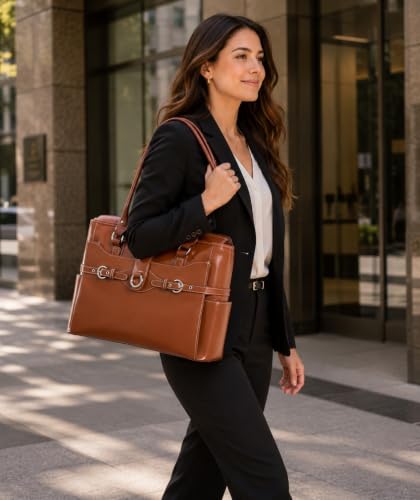 McKlein Willow Springs, Top Grain Cowhide Leather, 15" Leather Business Women Laptop/Tablet Briefcase Bag/Leather Case, Computer Travel Case, Laptop Professional Shoulder Bag