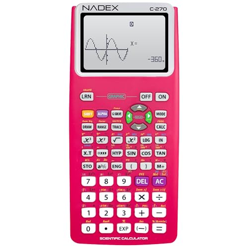 Scientific Calculator with Graph Functions for College and High School Students, Engineering, Advanced Mathematics, Calculus, Algebra, Geometery, Trigonometry, Statistics, Physics, Chemistry - Pink