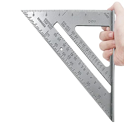 Angle Protractor,7inch Triangle Ruler 90 Degree Square Ruler Woodworking Measurement Tool Carpenter Square Tool