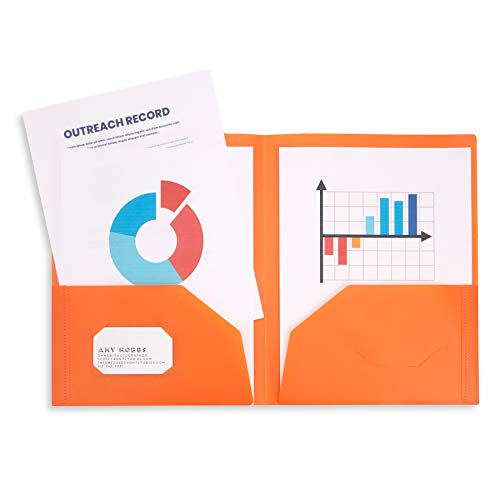 Blue Summit Supplies 30 Plastic 2 Pocket Folders, Assorted Colors