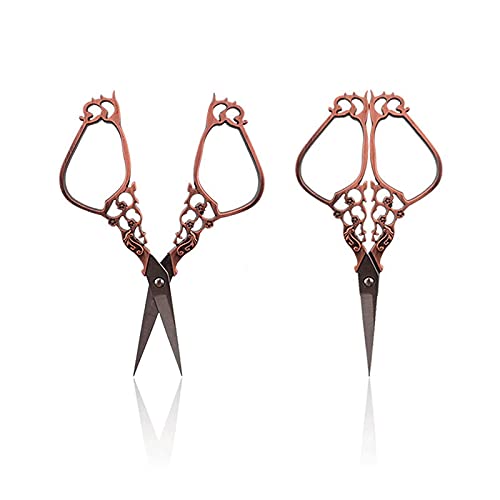 DSWMY Craft Scissors, Craft Scissors Stainless Steel Vintage Tailor Sewing Embroidery Fabric Cutter Yarn Shear