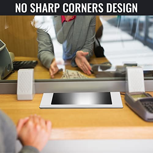 Hasopy Stainless Steel Drop-in Deal Tray, Cash Window Embedded Trading Tray For Gas Stations, Cash Register Window, Ticket Window And Bank,8" (L) X 10" (W) X 1.6" (D)