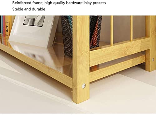Modern Bookshelf 3 Tiers Bamboo Bookshelf Bookshelves Student Office Desktop Simple Storage Rack Small Bookcase,Open Shelving Books Holder Organizer (Color : 40 * 18 * 53cm)