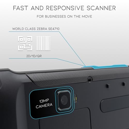 Chainway P80 RFID Scanner Android Tablet, Impinj E710 RFID Tag Reader (UHF GS1 EPC GEN2), SE4710 2D/1D/QR Code Scanner, Android 13, WiFi, GPS, NFC, Bluetooth, Heavy Duty, 8700mAh All-Day Battery