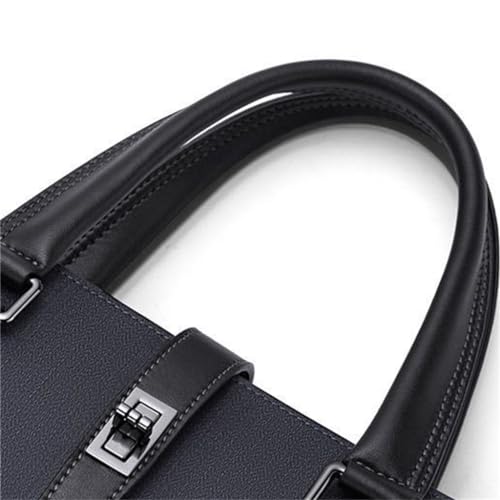 YRJFUT Briefcase Men's Business Large Capacity Leather Handbag Shoulder Bag Crossbody
