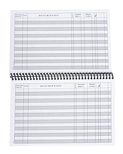 The Superior Register - Simple Account Tracker - Big Checkbook Register & Financial Ledger - Debit Card Register - Bank Register - 4 Pack, Variety, Wide Edition