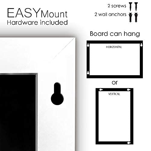 Loddie Doddie Magnetic Chalkboard, Magnetic Board for Wall, 36 x 24, White