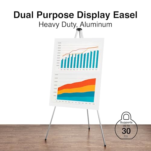 Staples Heavy-Duty Aluminum Flipchart Easel, Adjustable