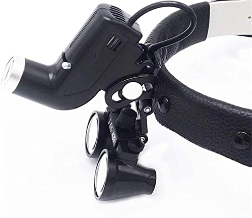 EUQKKWLOY Headband Magnifier,Handheld Digital Magnifier,3.5X Dental Surgical Magnifier with 5W Led Headlight Leather Headband Loupe with Light Dental Loupe Surgeon Operation Enlarg