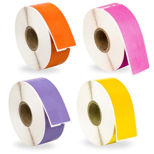 HouseLabels Compatible with Dymo 30252 Labels, Color Combo, 1-1/8" x 3-1/2"