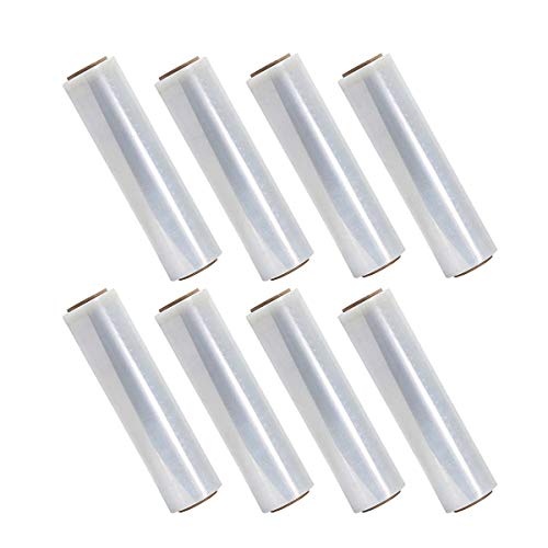 18 Inch X 1500 feet Tough Pallet Shrink Wrap, 80 Gauge Industrial Strength, Commercial Grade Strength Film, Moving & Packing Wrap, for Furniture, Boxes, Pallets (8-Pack)