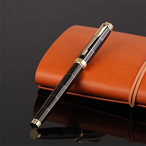 MSLSOIAB Checkered Pattern Fountain Pen Writing Signing Calligraphy Pens Office Stationery Supplies