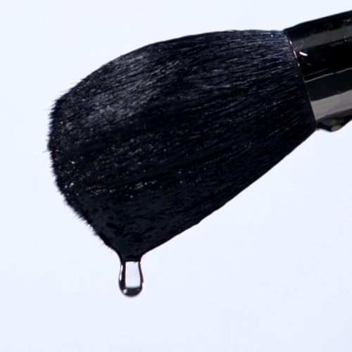 Creative Mark Goat Hair Mop Brush - 1/2" and 1" Oval Set, Natural Goat Hair for Watercolor, Oil, Acrylic & Makeup Blending – Ultra‑Soft Black Hair – Short‑Handle, High‑Absorbency Artist Mop