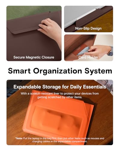 MOFT Laptop Carry Sleeve with Stand &Smart Storage for 14" Laptop for Work