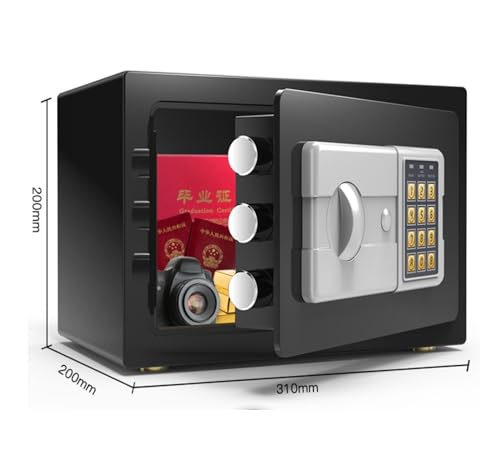 fireproof safe Small Home Safe Mini Electronic Hidden Safe Box wiith Digital Keyboard for Storage Cash Jewelry Passport(Gold)