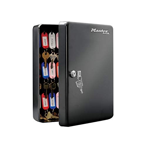 Master Lock Key Cabinet [Wall Mounted] [50 Key Hooks] KB-50ML - Includes 50 Key Tags and Labels