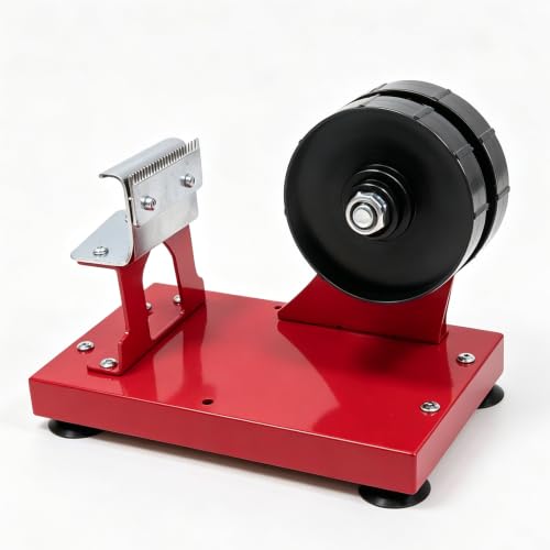 Heavy Duty Desktop Tape Dispenser, Dual‑Roller Tabletop Tape Cutter, Max 60mm Width, with Weighted Suction Base, for Warehouse Shipping Packaging Sealing