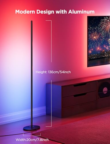 Govee RGBIC Floor Lamp Basic 2-Pack, Standing Lamp for Bedroom Living Room