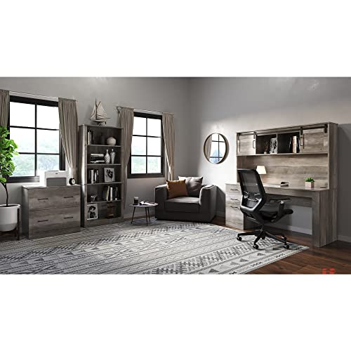 Realspace® Peakwood 30-1/2"W x 21-4/5"D Lateral 2-Drawer File Cabinet, Smoky Brown