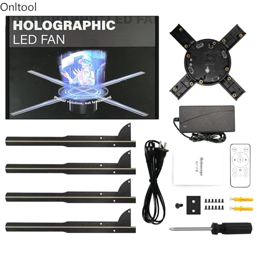 3D Fan Hologram Projector WiFi Remote Control 42-62cm Commercial Advertise Display Transmit Picture Video(P42Normal Light)
