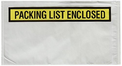5 1/2 x 10" Yellow "Packing List Enclosed" Envelopes