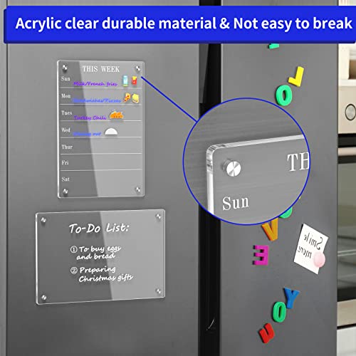 AITEE Magnetic Weekly Dry Erase Board and Memo Set for Fridge with Markers