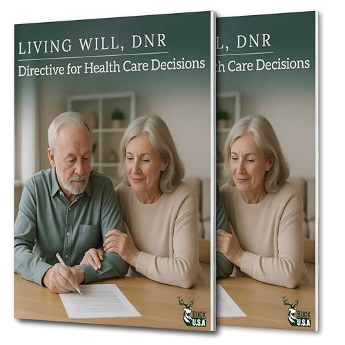 2 Pack Living Will, DNR & Advance Directive Kit - Attorney-Prepared, Medical Power of Attorney Forms with Step-by-Step Guide & Sample Completed Form, 50-State Compatible - for Singles & Families