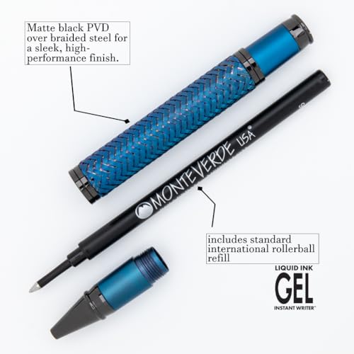 Monteverde USA Innova Formula M Blue Rollerball Pen | Luxury Writing Instrument with Schmidt 888 Refill