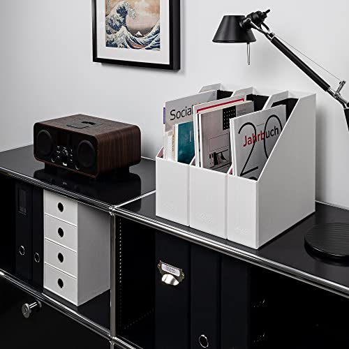 Rössler S.O.H.O. Magazine File Special Edition White for A4 with Handle and Index Holder