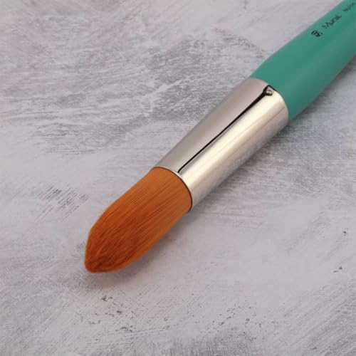 Creative Mark Art Supplies Large Mural Synthetic Golden Taklon Paint Brush - Round #50 - Artist Supplies for Acrylics, Watercolors, and Oils - Durable, Resilient, Seamless Ferrules