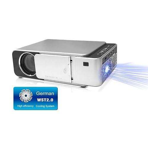 GVRMLDF Portable LED Projector Android Optional Video Beamer Support 4K 1080p Home Theater Cinema(E)