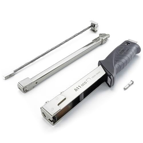 Tacwise 1185 ECO A11 Hammer Tacker with 75.000 Staples Type 140/10mm (T50). Uses Type 140 Staples (T50) , 6-10mm (1/4" - 3/8"). Manual Hammer Stapler Kit for Roofing, Insulation, Floor, Construction