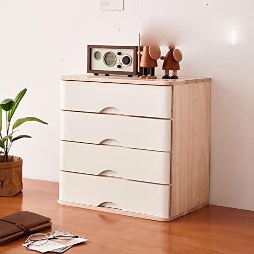 EliteBloom Flat File Cabinet Storage - Wooden Desktop Storage Box with Lockable Drawers, Office Supplies A4/Receipt File Organizer, Flat File Cabinet, Desktop Storage Cabinet/Data C,A