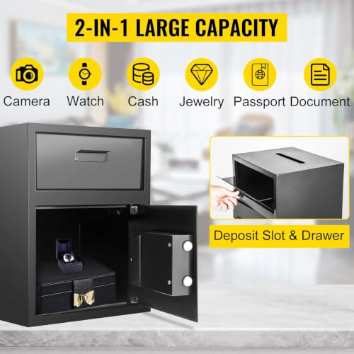 1.7 Cu Ft Carbon Steel Digital Drop Safe Electronic Code Lock Box