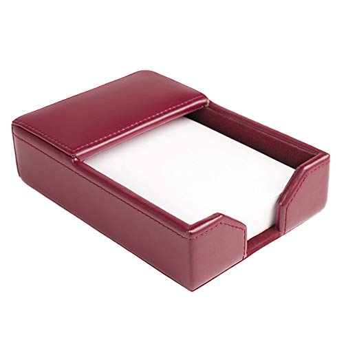 Burgundy Blue Bonded Leather 4" x 6" Memo Holder