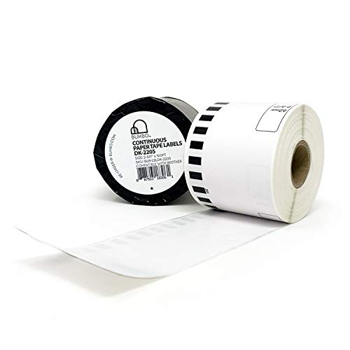 Buhbo Continuous Label, Compatible with Brother DK-2205, 2.4 in x 100 ft
